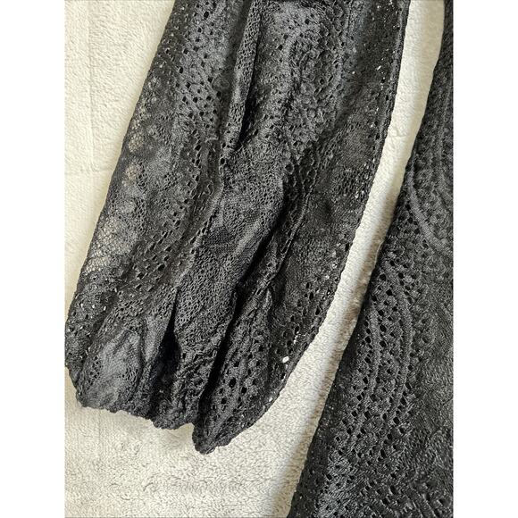 Double Crazy Mini Dress Large Black Lace Up Corset Babydoll Dark Fairy Coquette - Picture 4 of 12